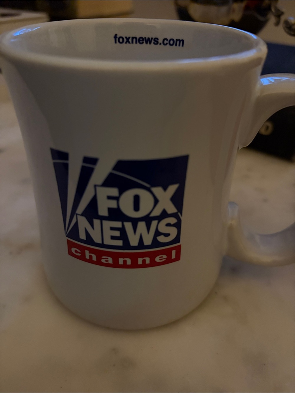 Fox News Channel White Ceramic Logo Mug